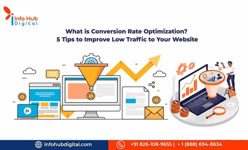 What is Conversion Rate Optimization 5 Tips to Improve Low Traffic to Your Website , Digital Marketing Services in India, Search Engine Optimization services, Website Traffic Agency