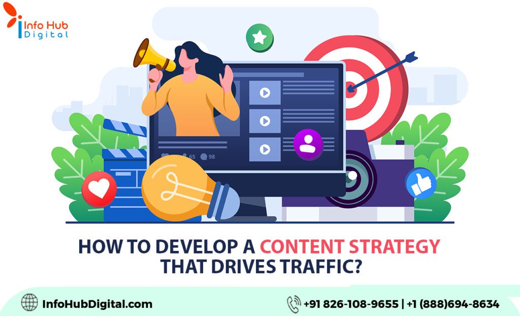 Develop a content strategy that drives traffic with our comprehensive guide. Learn how to attract and engage your audience effectively.